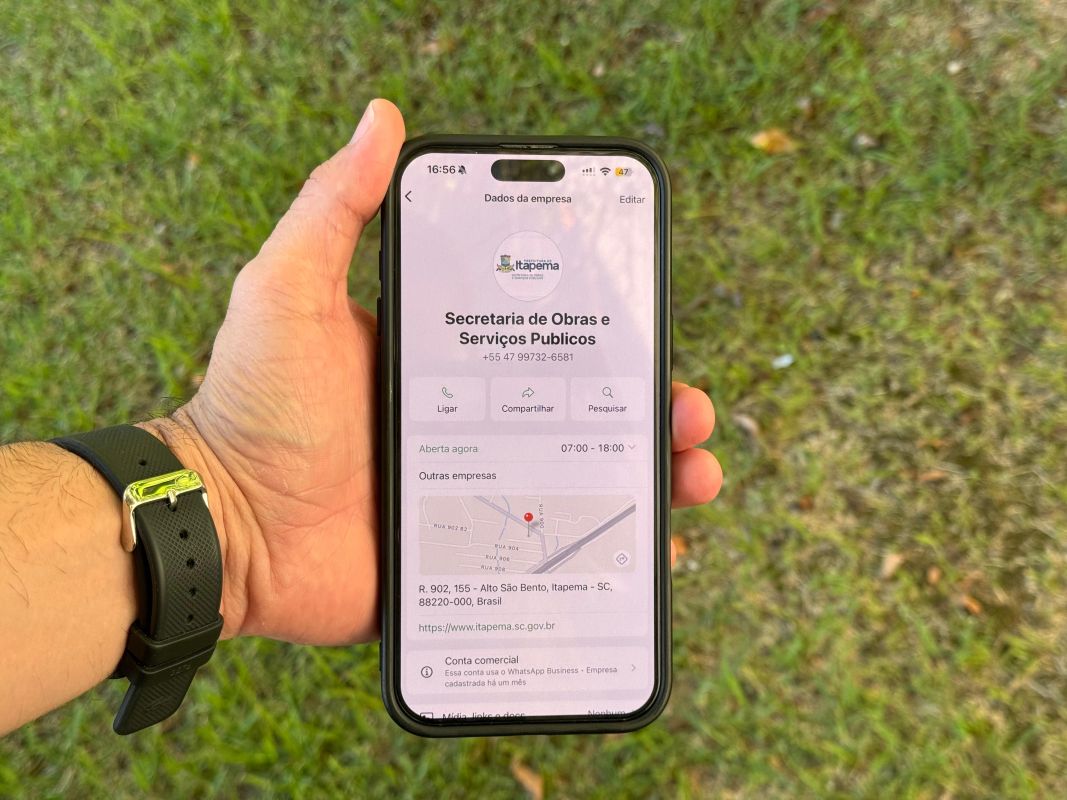 Secretaria de Obras e Serviços Públicos tem novo número de WhatsApp