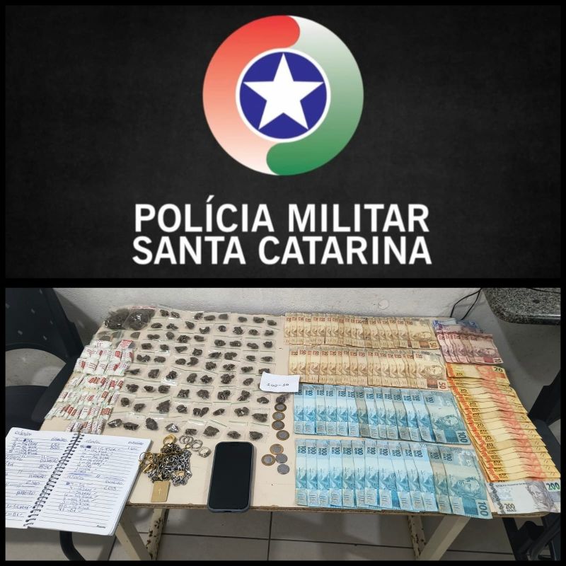 Na madrugada deste sábado (18), por volta das 5h, a Polícia Militar prendeu um homem por tráfico de drogas no bairro Meia Praia, em Itapema.