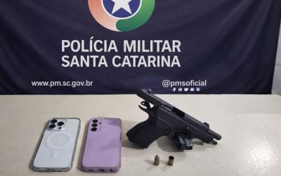 Policia Militar impede feminicídio e prende homem armado em Itapema 
