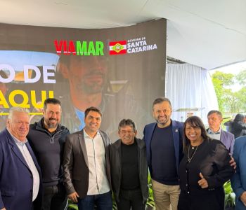 Prefeito Xepa acompanha lançamento do edital do primeiro trecho da ViaMar em Itajaí