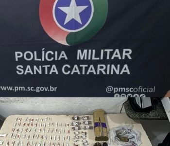 A Polícia Militar atendeu ocorrência de tráfico de drogas iniciada por volta das 15h30, durante patrulhamento no bairro Morretes.