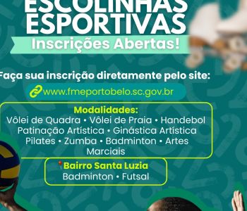 Porto Belo abre as inscrições para as Escolinhas Esportivas nessa sexta (6)